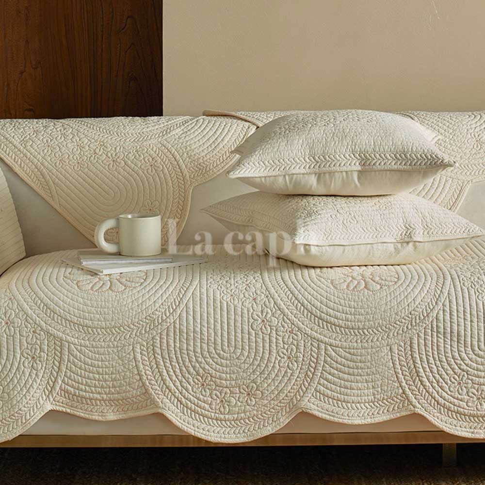 botanical quilt cushion