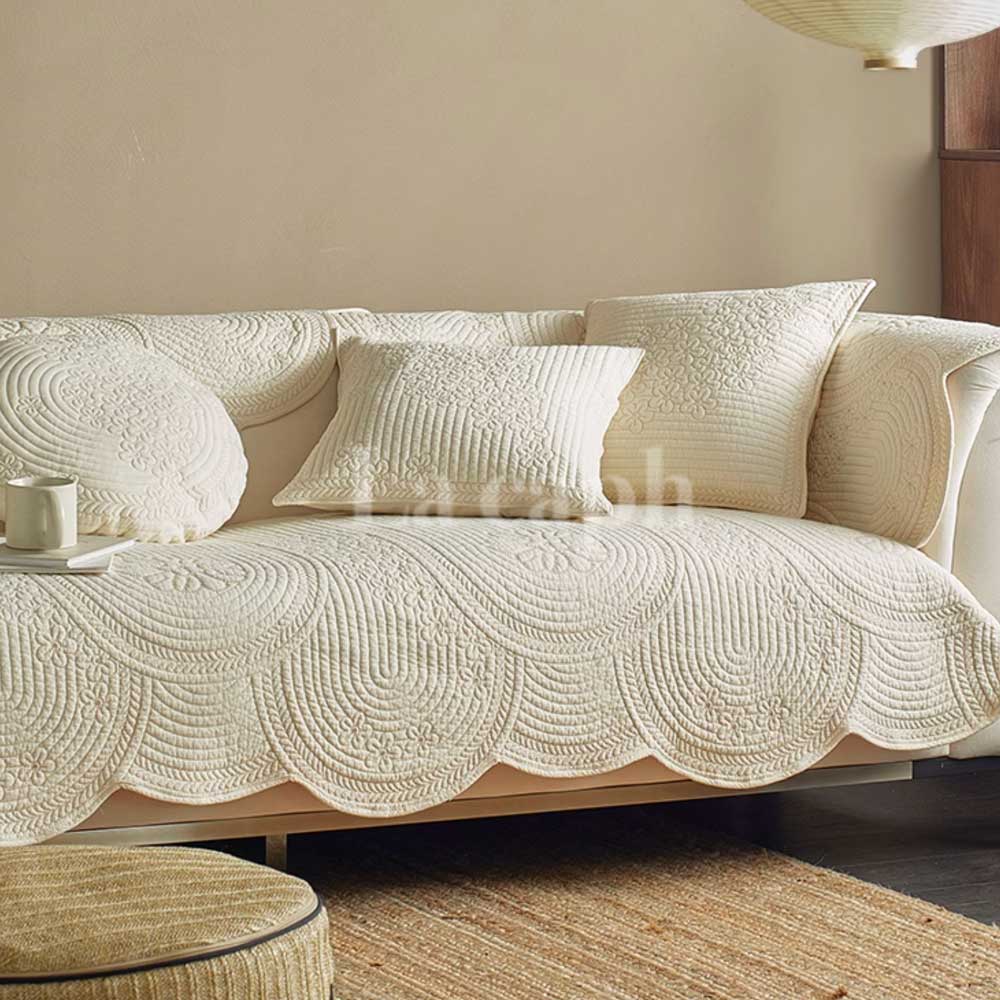 botanical quilt cushion