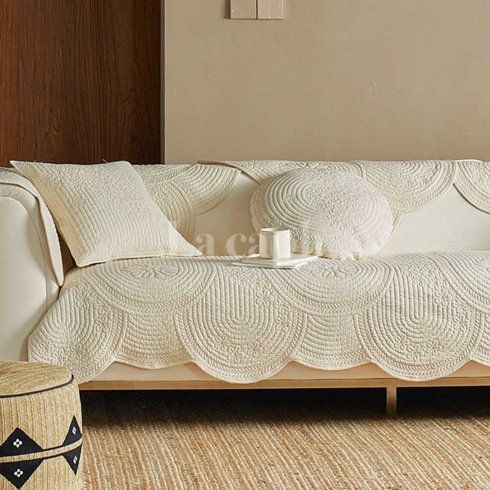 botanical quilt cushion