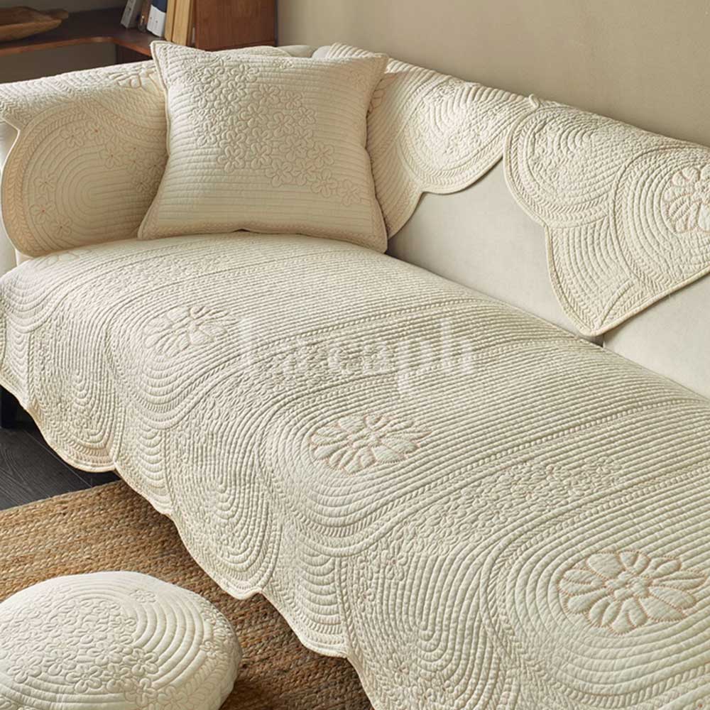 botanical quilt sofa cover