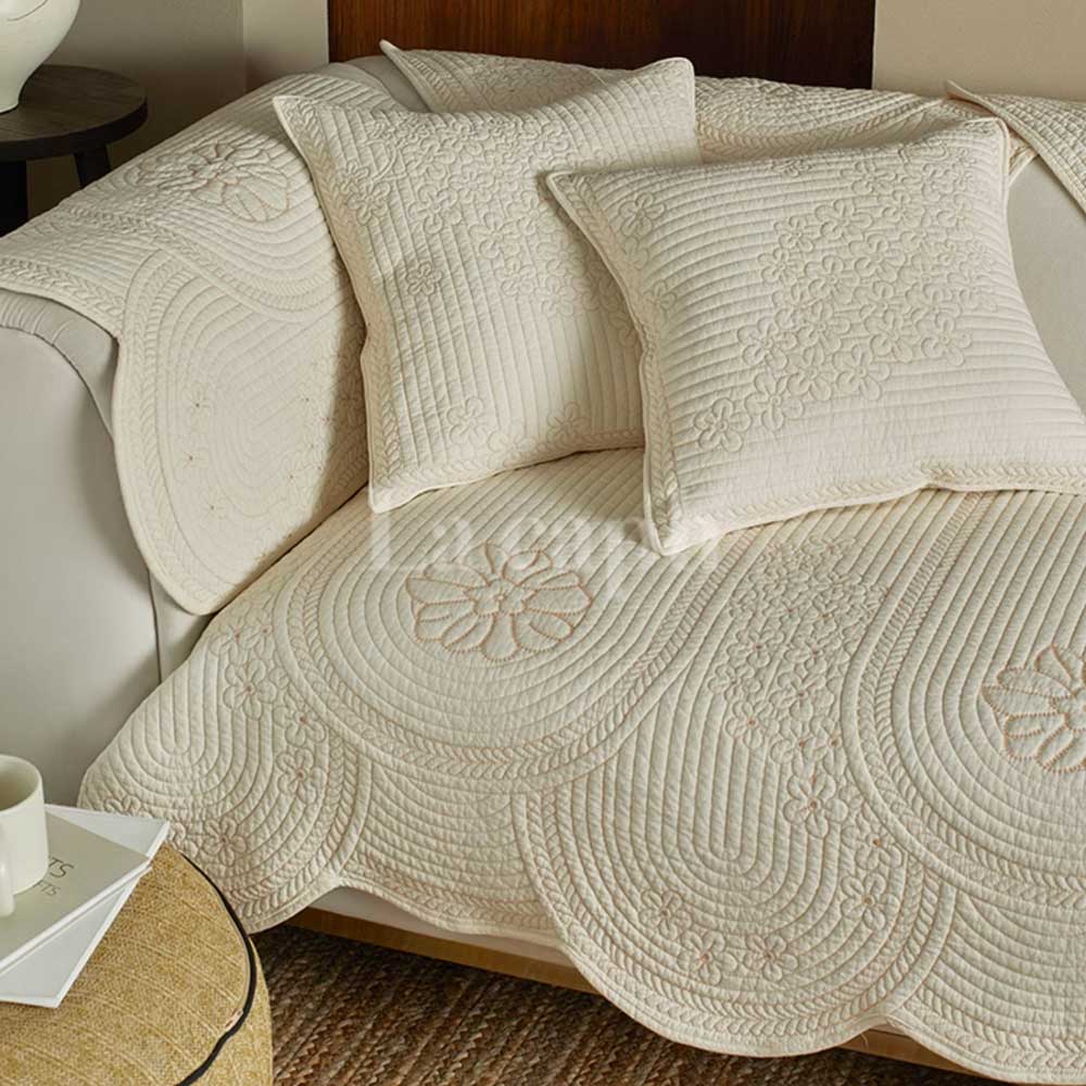 botanical quilt cushion