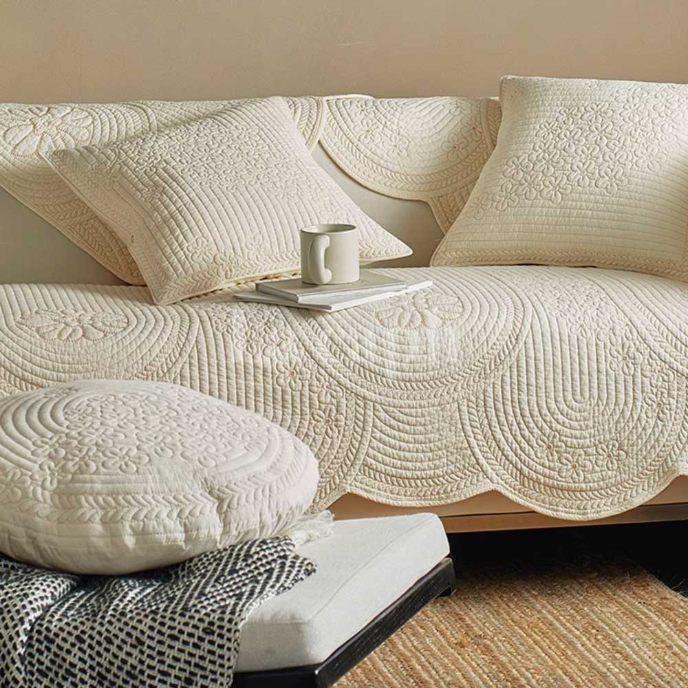 botanical quilt cushion