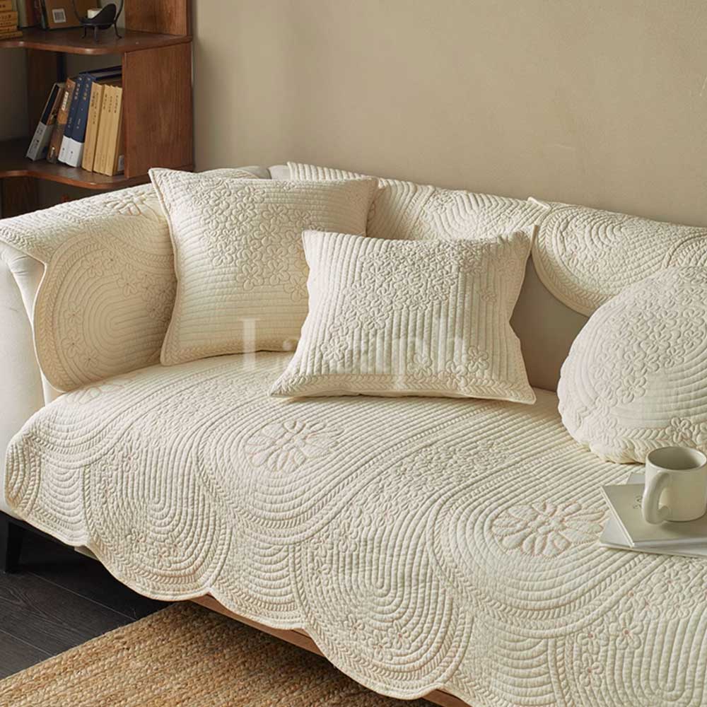 botanical quilt sofa cover