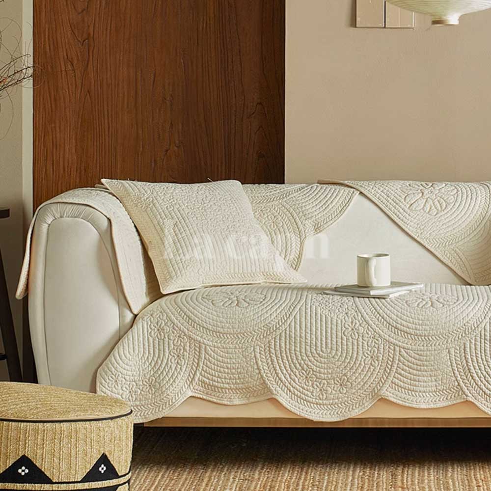 botanical quilt cushion