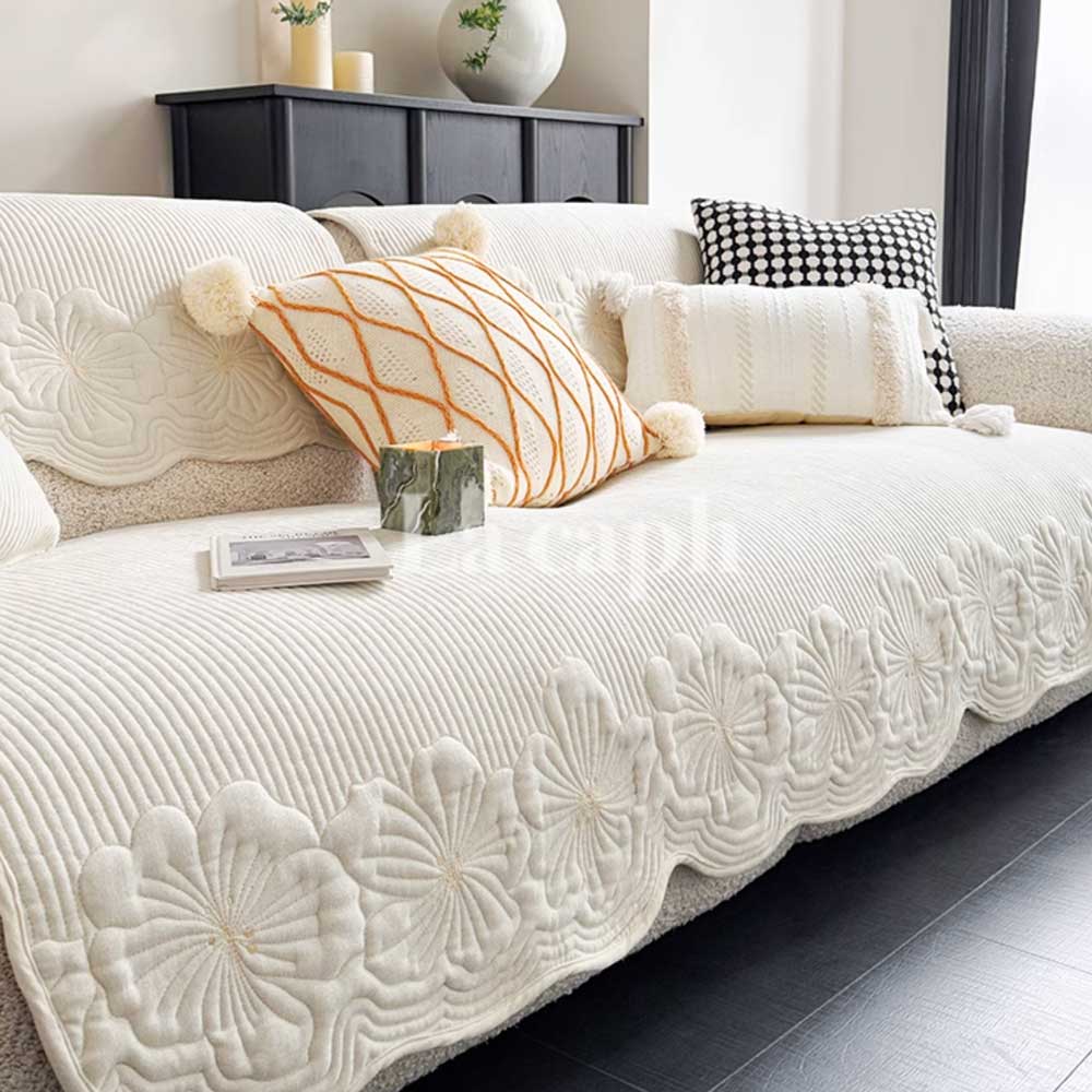 floral quilted sofa cover (3colors)