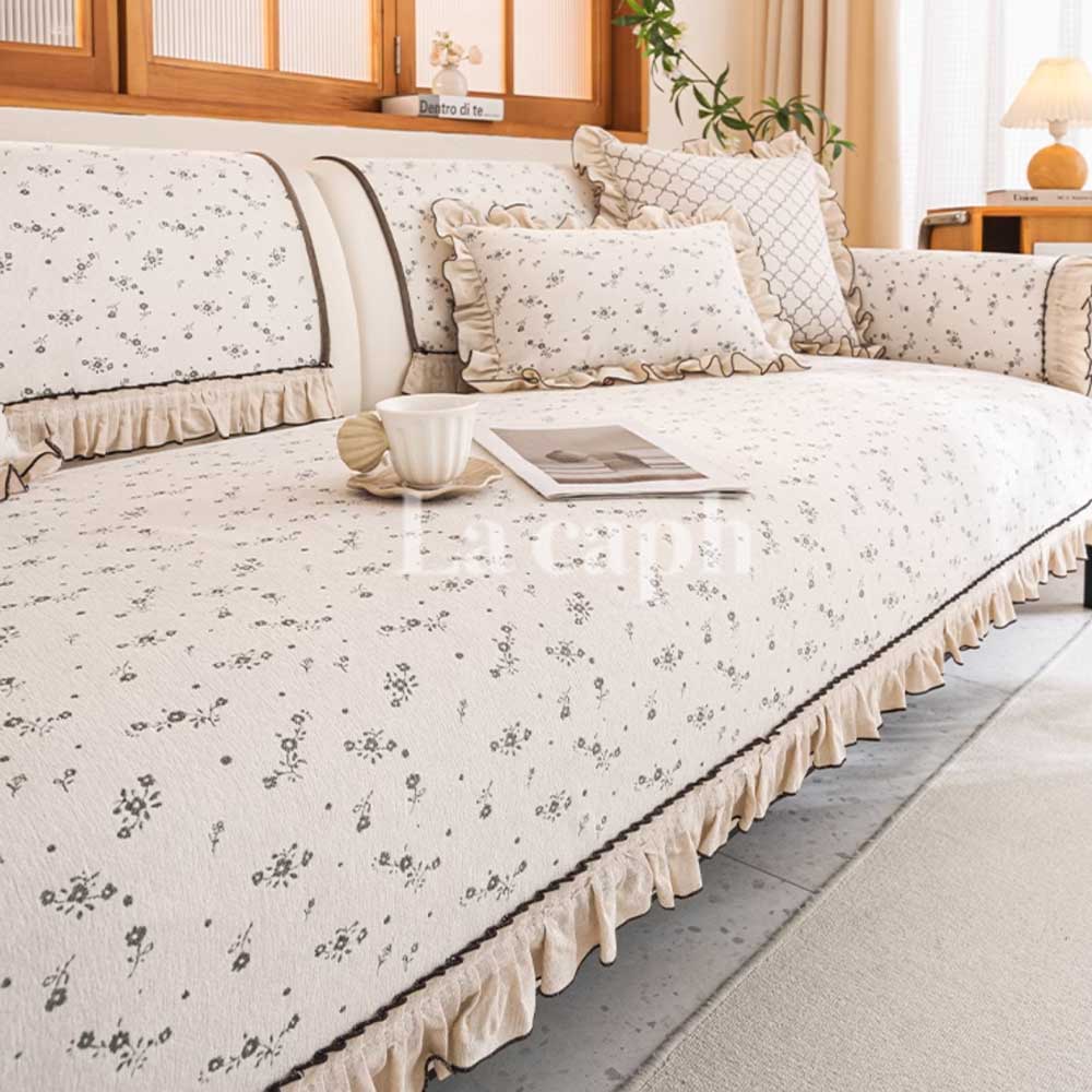 natural frill sofa cover (2designs)