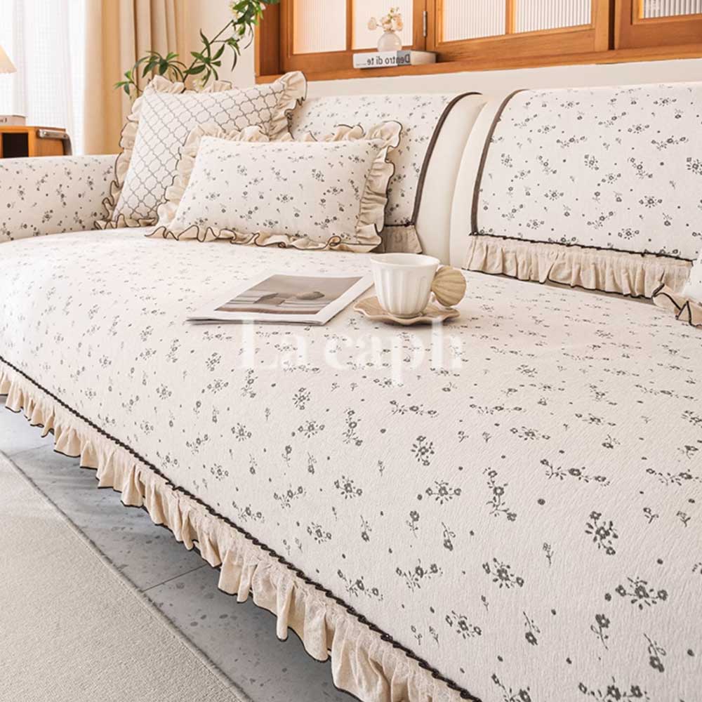 natural frill sofa cover (2designs)