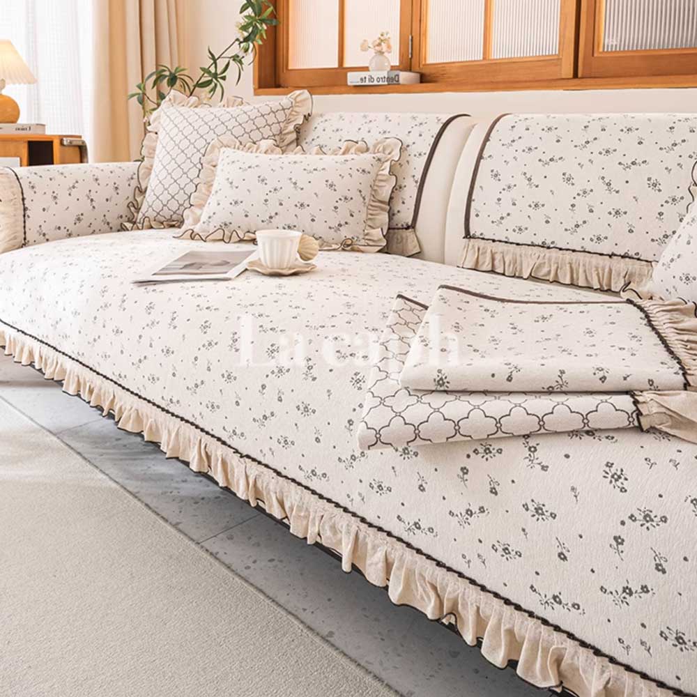 natural frill sofa cover (2designs)