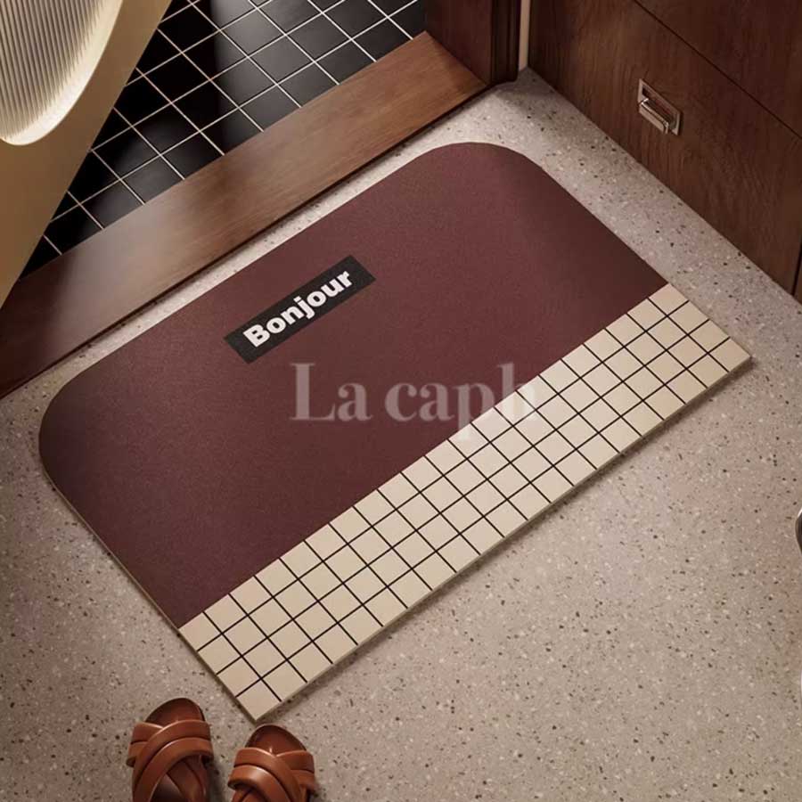 modern grid bath mat (4colors)
