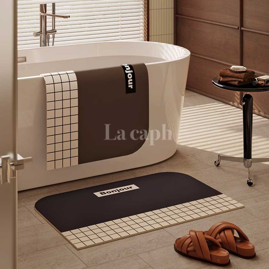 modern grid bath mat (4colors)