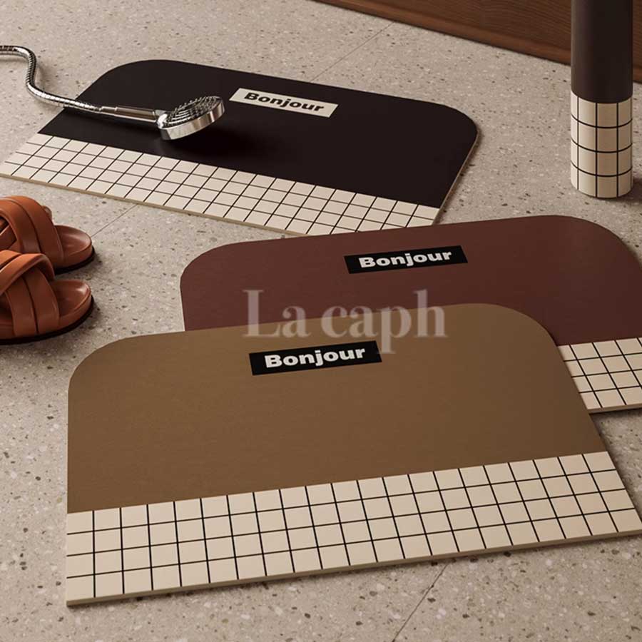 modern grid bath mat (4colors)