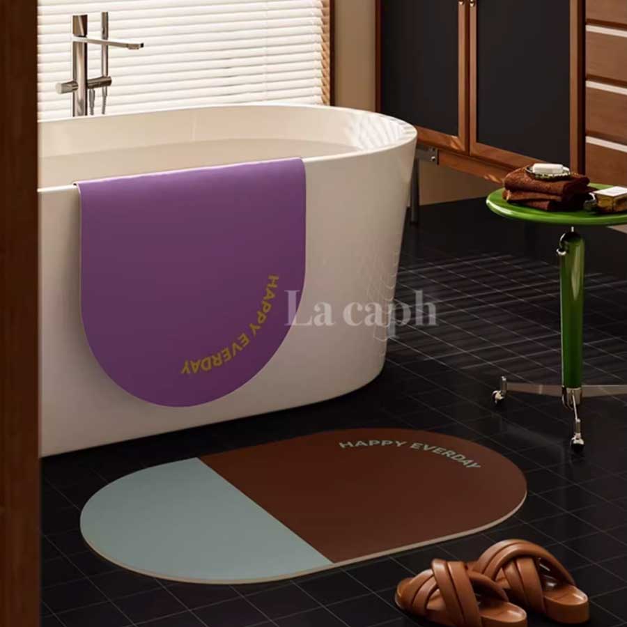 oval two tone bath mat (6colors)