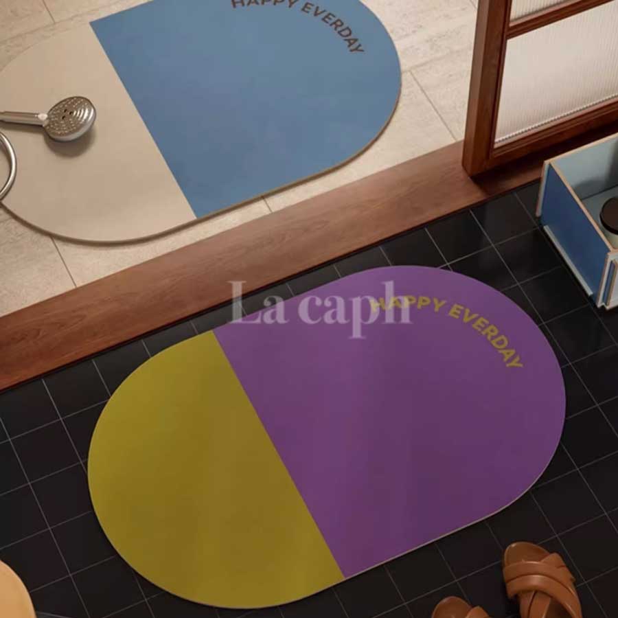 oval two tone bath mat (6colors)