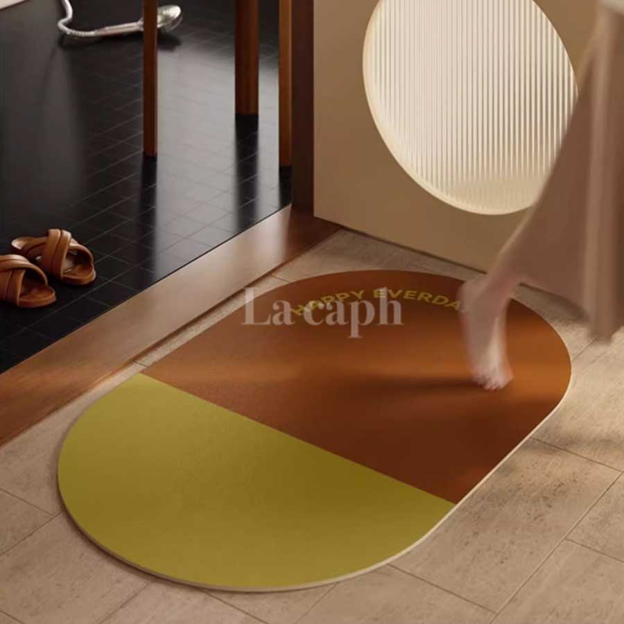 oval two tone bath mat (6colors)