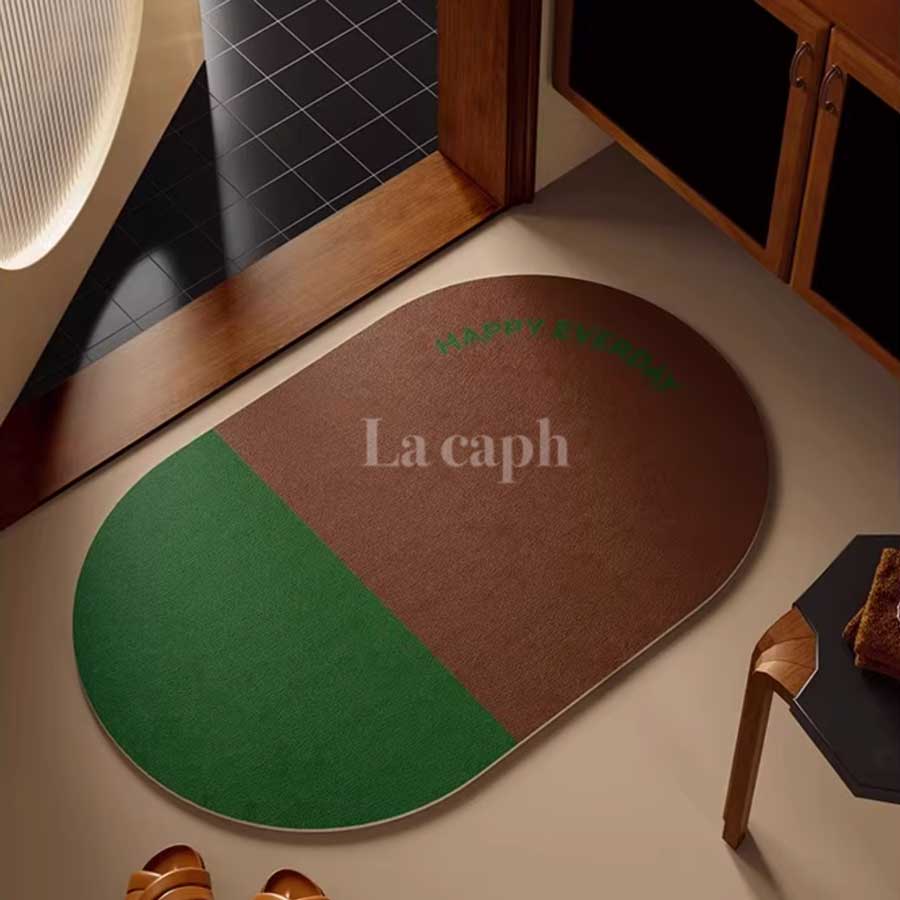 oval two tone bath mat (6colors)