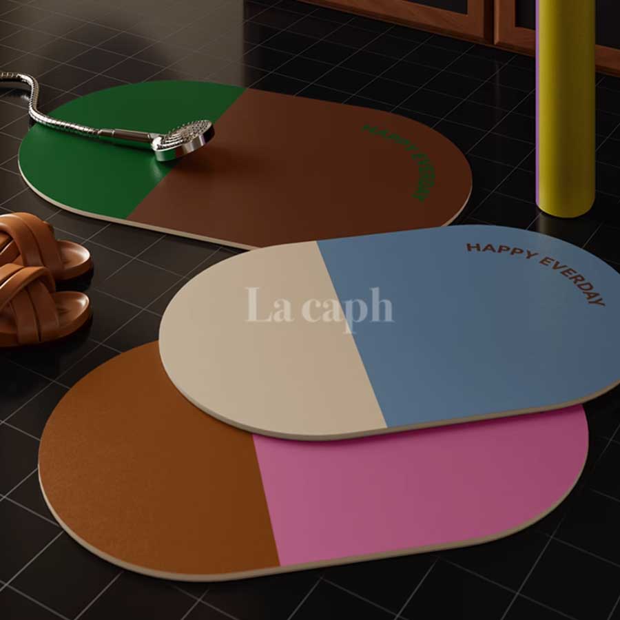 oval two tone bath mat (6colors)