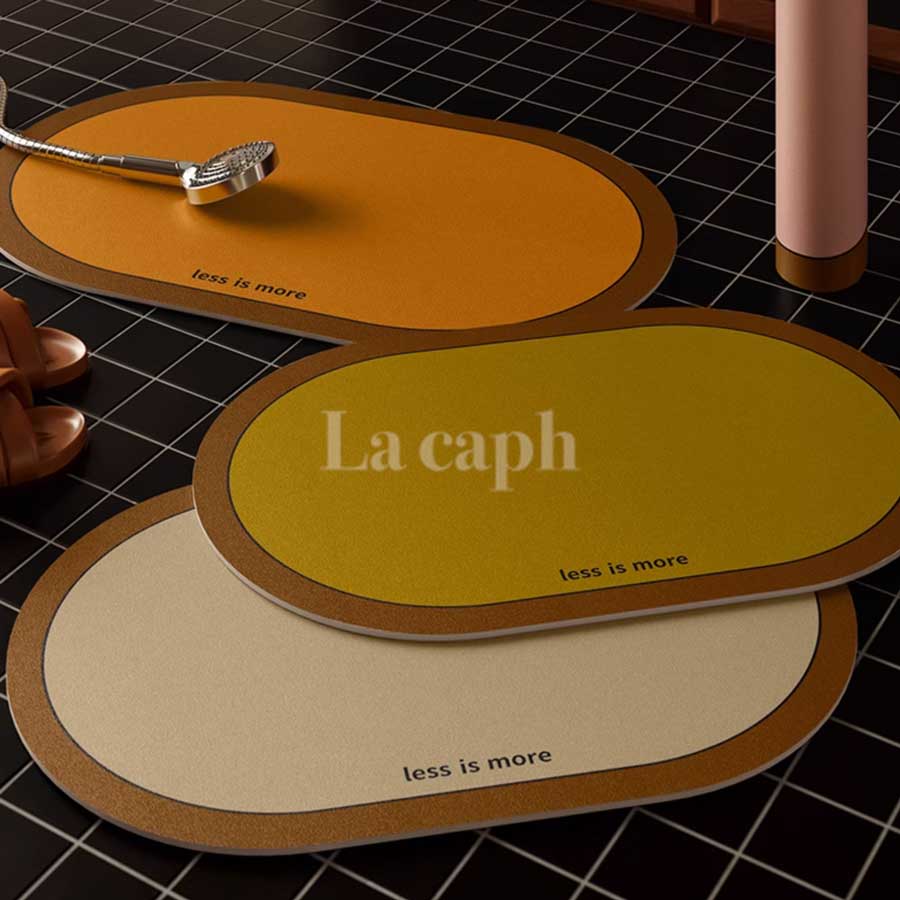 minimalist oval bath mat (10colors)