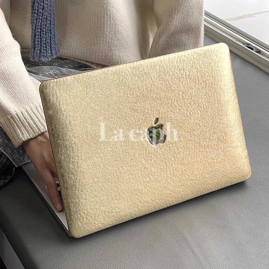 gold glitter Macbook case