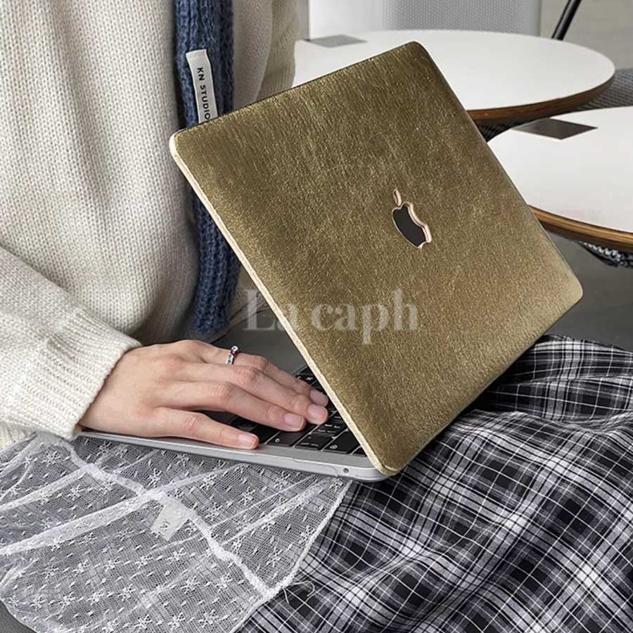 gold glitter Macbook case