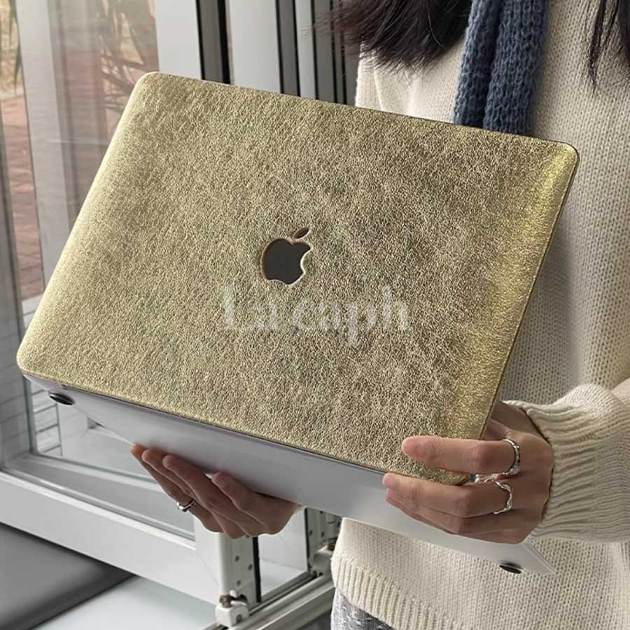 gold glitter Macbook case
