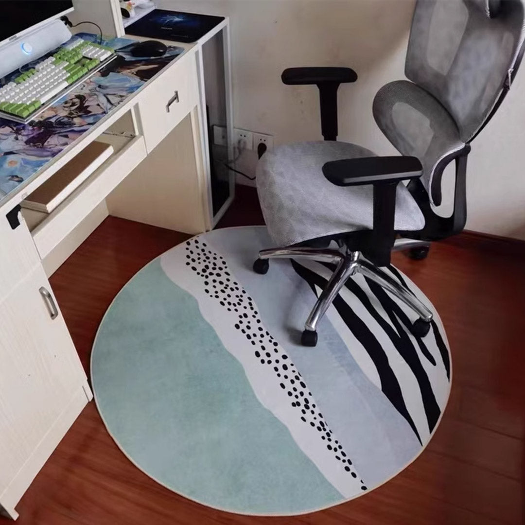 luxury zebra pattern round mat