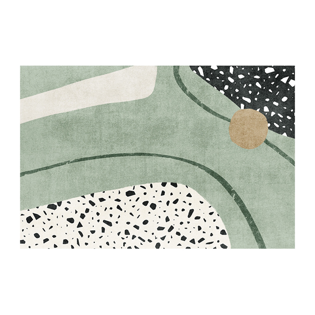 modern design green pattern square carpet