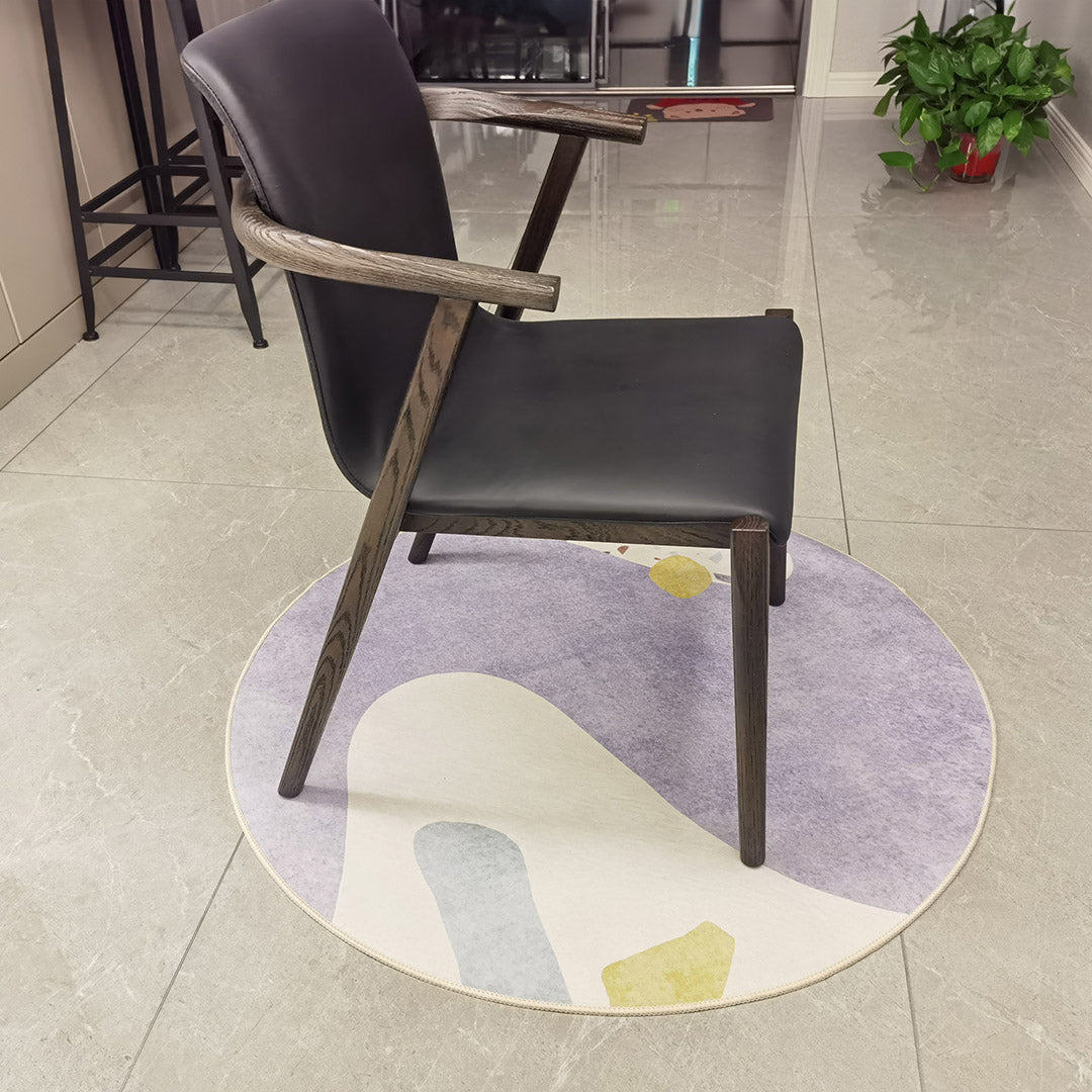 luxury terrazzo motif round mat