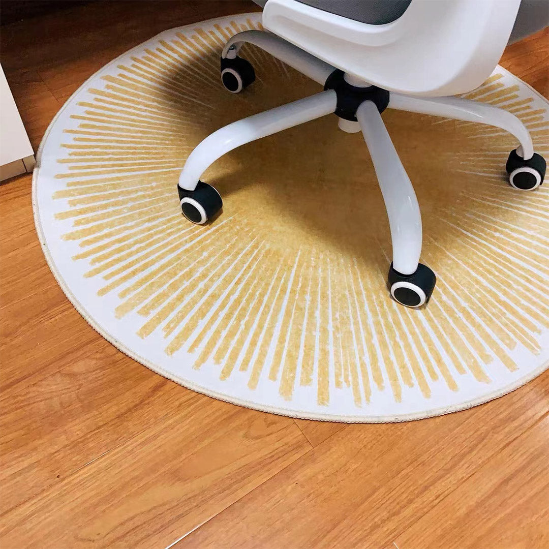 luxury gold pattern round mat