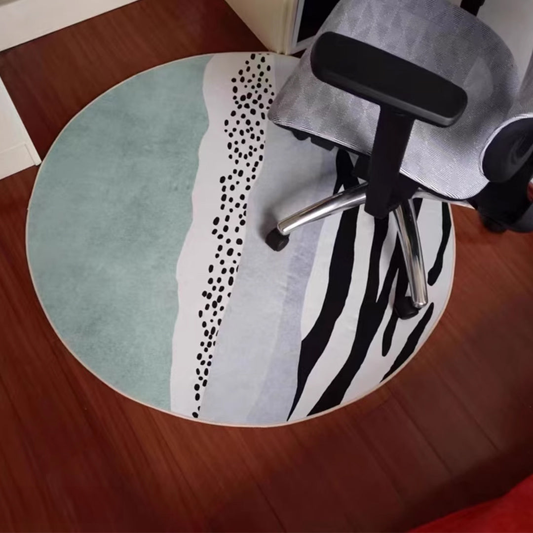 luxury zebra pattern round mat