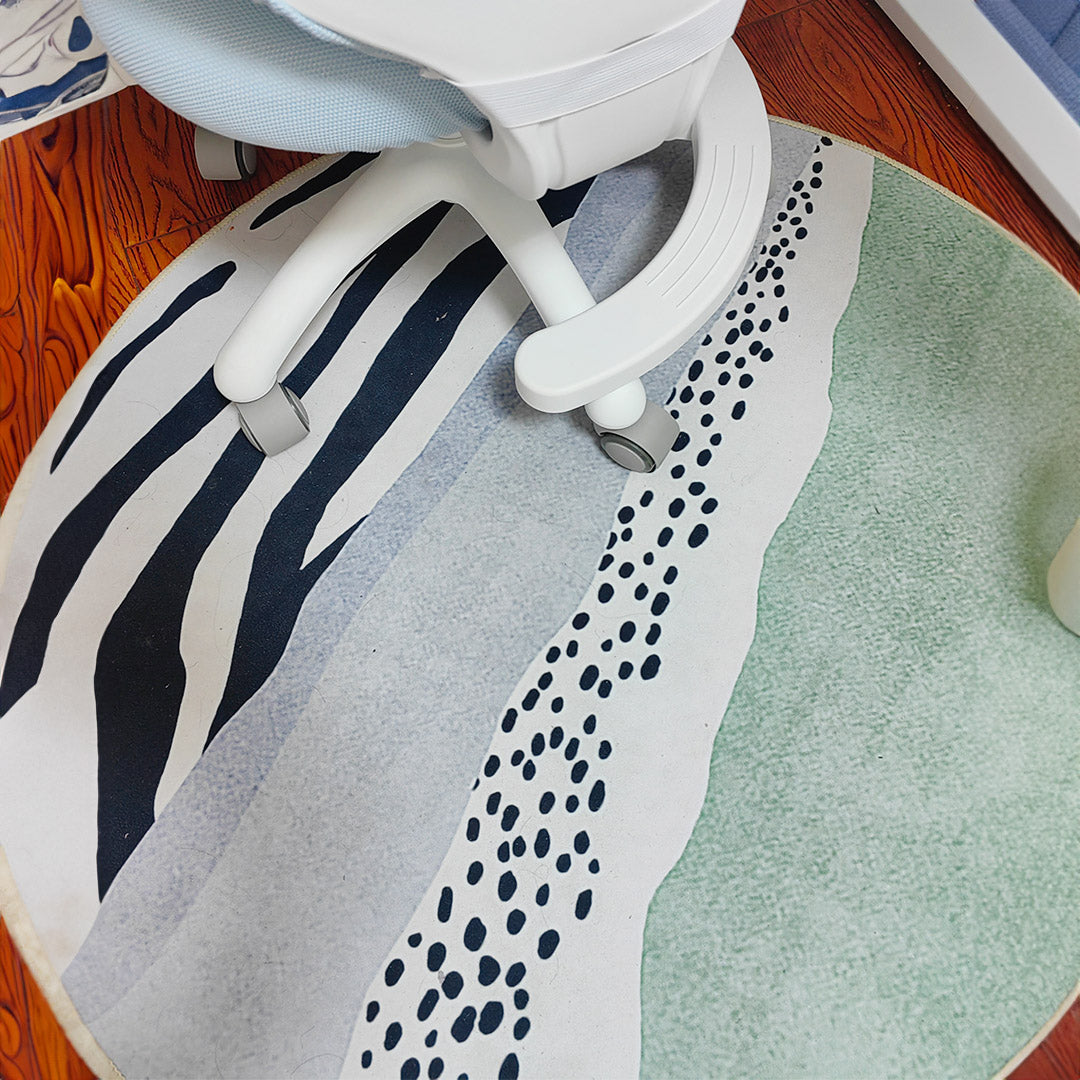 luxury zebra pattern round mat