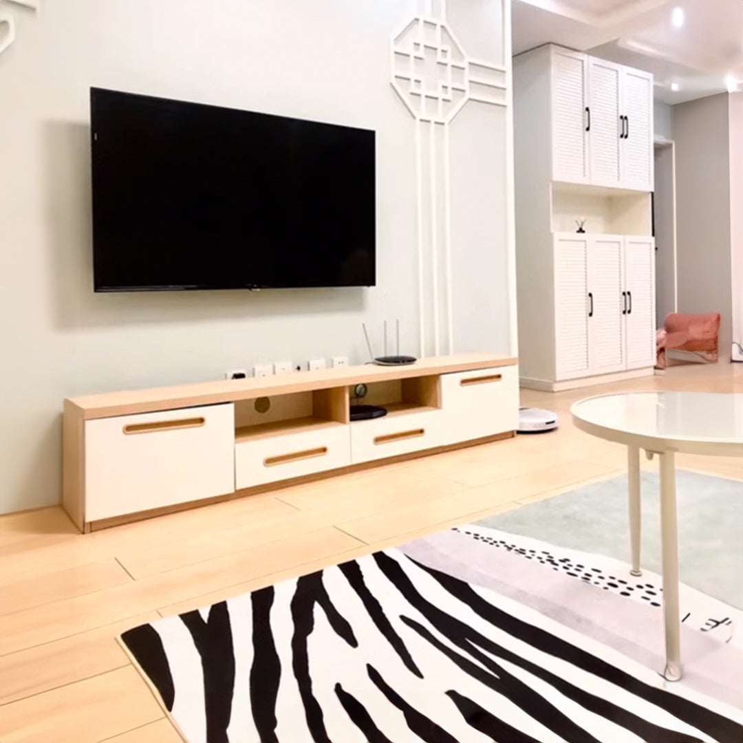 modern design zebra pattern square carpet