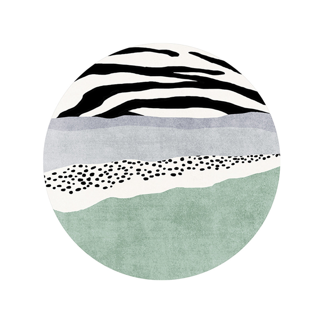 luxury zebra pattern round mat