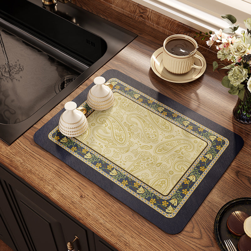 elegant black flower bathroom coaster