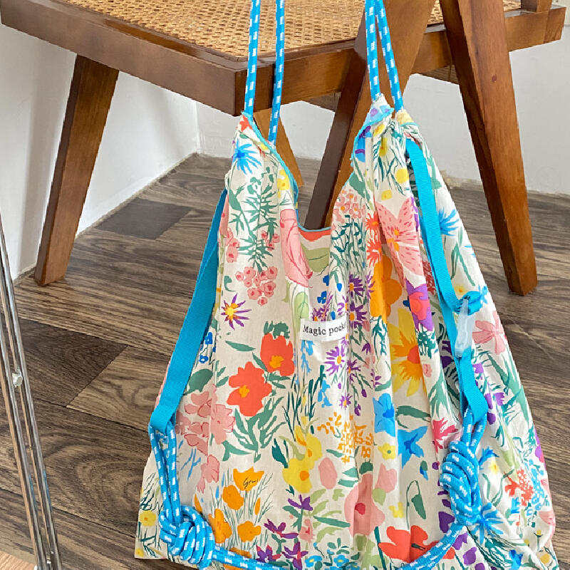 3design vivid floral tote bag