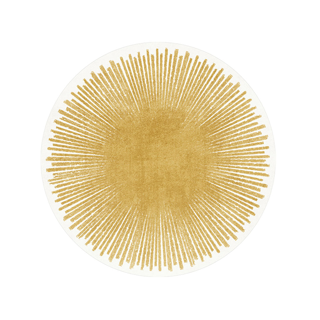 luxury gold pattern round mat