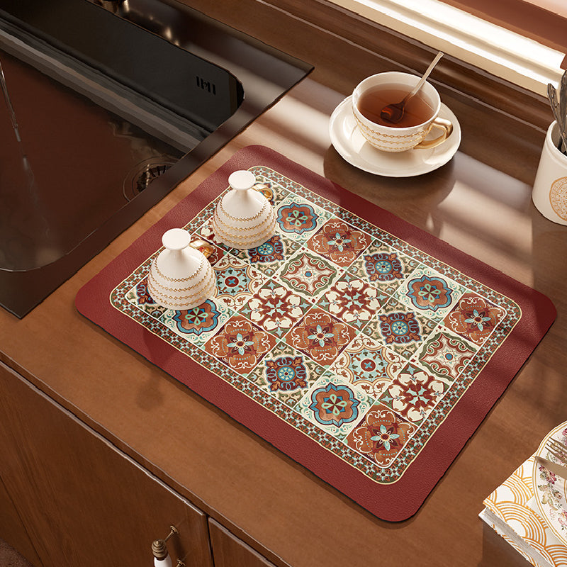 elegant geometric pattern bathroom coaster