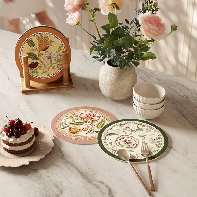 9design elegant flower coaster