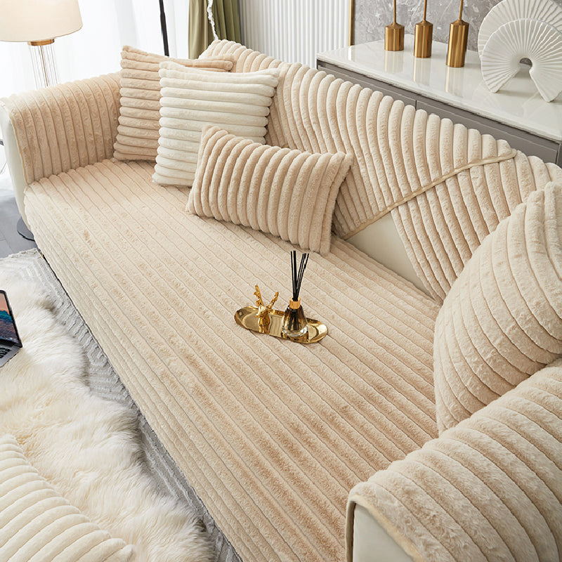 3color pastel simple stripe sofa mat