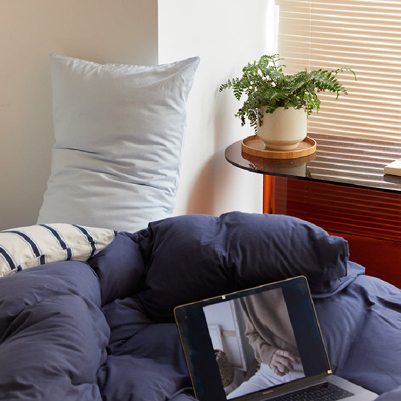 3design blue simple bedlinen set