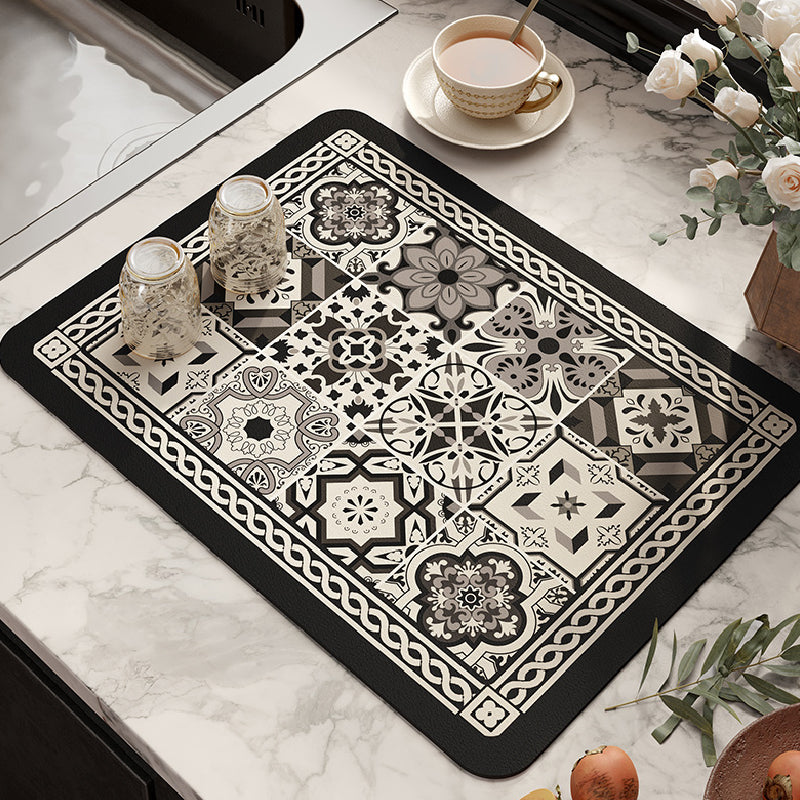 elegant geometric pattern bathroom coaster