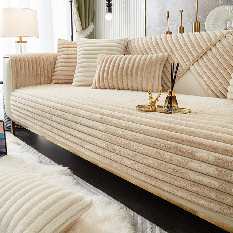 3color pastel simple stripe sofa mat