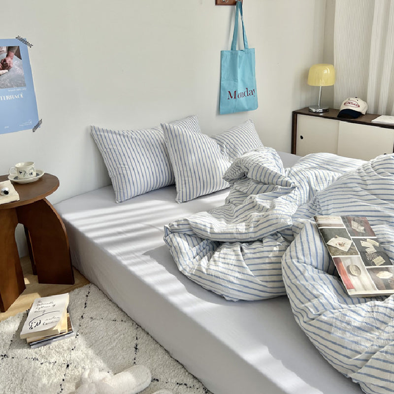 pastel stripe bedlinen set
