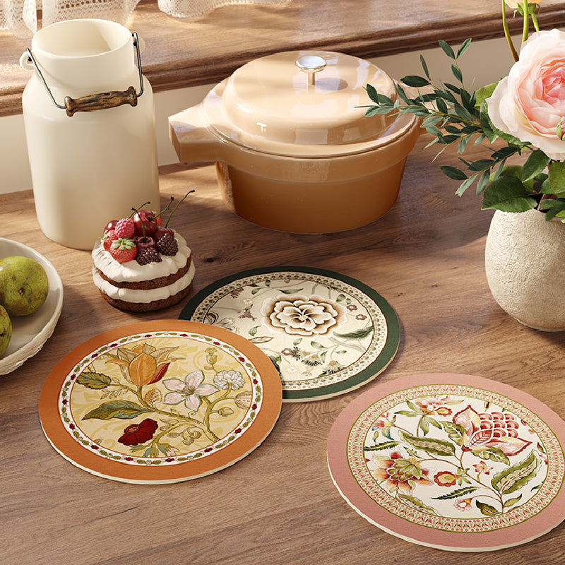 9design elegant flower coaster