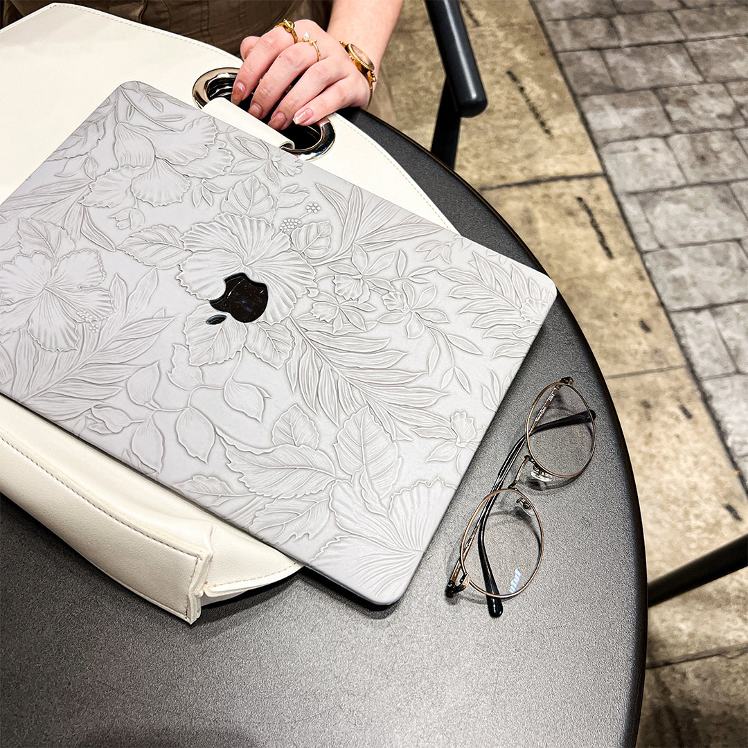 Floral Line Art MacBook Case(2colors)