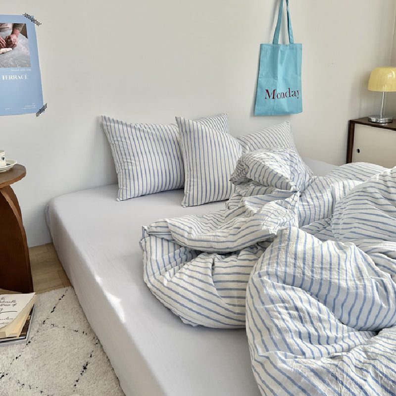 pastel stripe bedlinen set