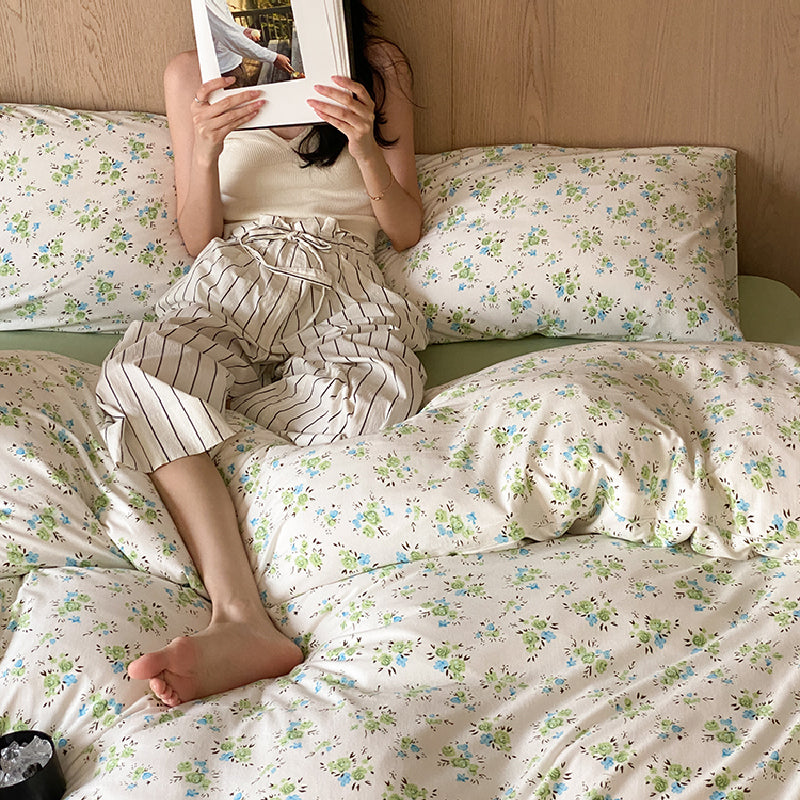 2design natural floral flower bedlinen set