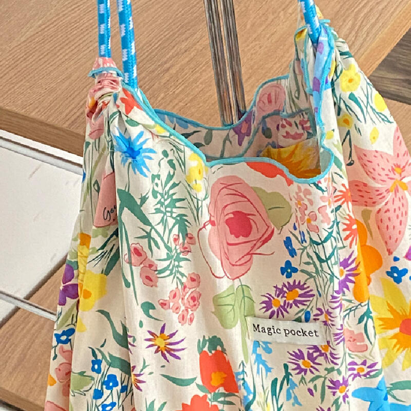 3design vivid floral tote bag