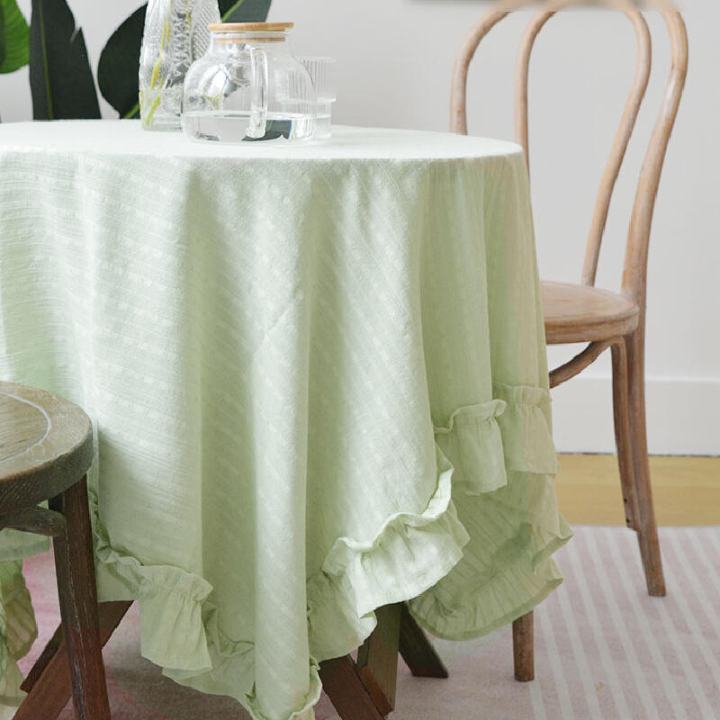 4color girly frill cotton table cloth