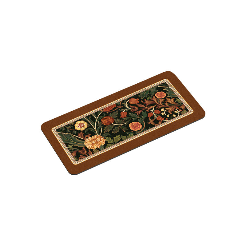 elegant black flower bathroom coaster