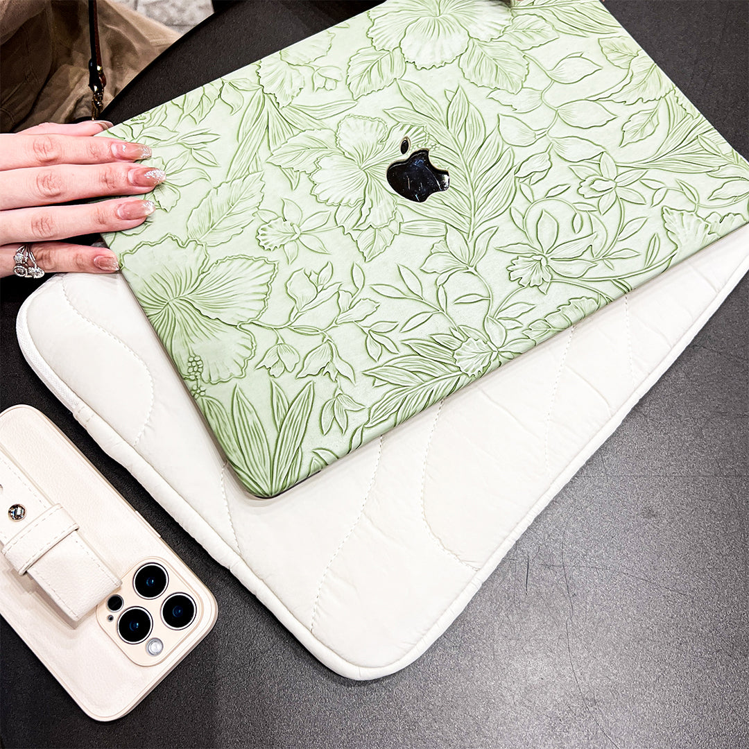 Floral Line Art MacBook Case(2colors)